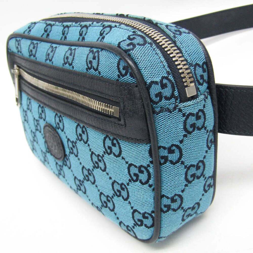 GUCCI Authentic Blue Leather Fanny Pack - Picture 8 of 12